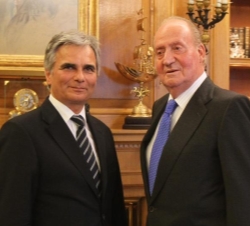 Don Juan Carlos y el Canciller Federal de Austria momentos antes del encuentro